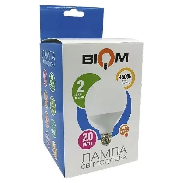 Світлодіодна лампа Biom BT-591 G95 20 W E27 4500 K 23412 фото