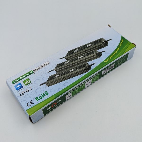 Блок питания BIOM Professional WBP-20-12 12V 80W, 6.5A, IP67, металлический корпус, герметичный, уличный, премиум WBP-80 фото
