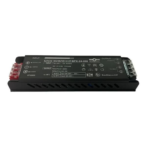 Блок живлення BIOM Professional BPX-24-200 200Вт DC24V 8A, металевий корпус, для LED стрічки, преміум 23393 фото