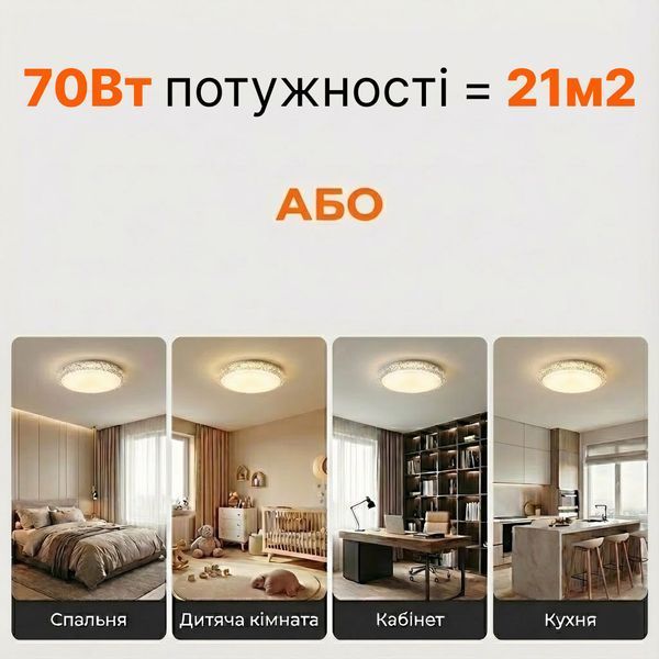 Светодиодная LED люстра с пультом BIOM 70Вт 44см квадратный белый потолочный светильник с изменением температуры света и яркости 12569 фото