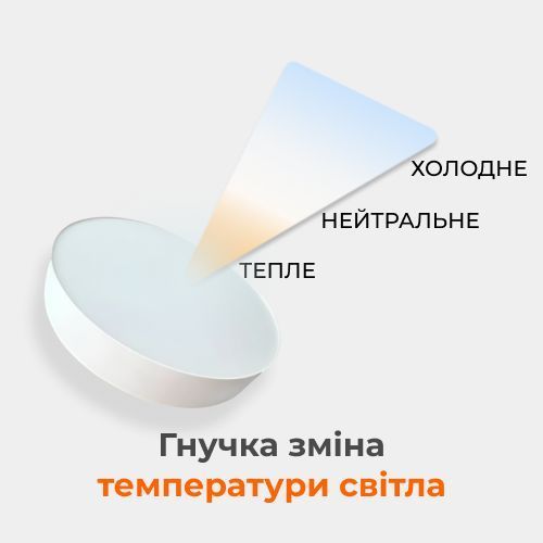 Світлодіодна люстра з пультом 80Вт, 48см, зміна температури світла, яскравості, кругла, біла BIOM SML-R43-80/2 23847 фото