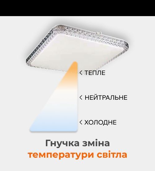 Светодиодная люстра с пультом 50Вт 33*33см квадратная с изменением температуры света и яркости BIOM SML-S03-50 s0350 фото