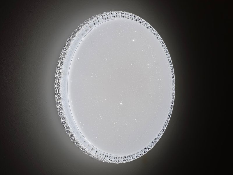 Світлодіодна люстра з пультом BIOM 50Вт 39см SML-R08-50 круглий білий LED світильник зі зміною температури та яскравості 12584 фото