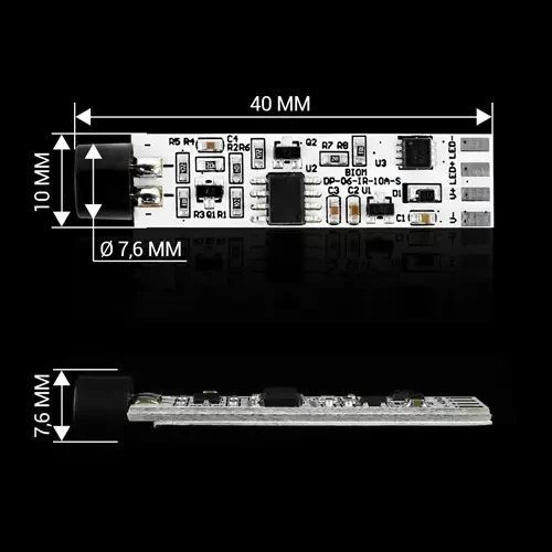 Оптический датчик BIOM DP-06-IR-10А-S IR ON\OFF DC12V 10A, торцевой датчик открытия двери 20334 фото